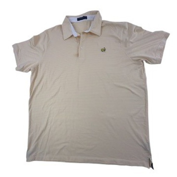 Masters Clubhouse Collection Other - Masters Clubhouse Collection Polo Shirt Mens XXL Yellow Striped Golf CCK1780-01